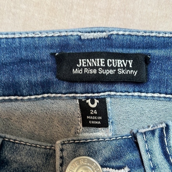 True religion Jennie curvy mid rise super skinny light breaker jeans - Picture 6 of 8
